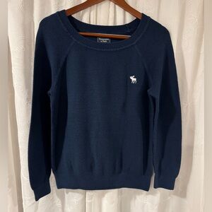 Abercrombie & Fitch Classic Y2K Blue Crew Neck Knit Pullover Sweater Women’s M